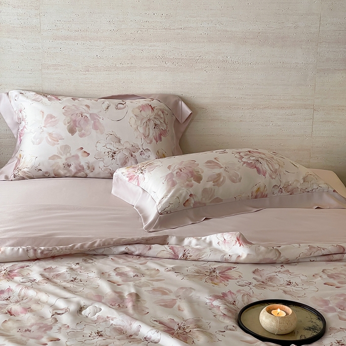 91家纺网 家纺一手货源 找家纺 张公子婚庆馆 2025新款天丝数码印花夏被四件套-花间束影系列【控价；不低于单夏被268/288 夏被四件套368/388】 依兰