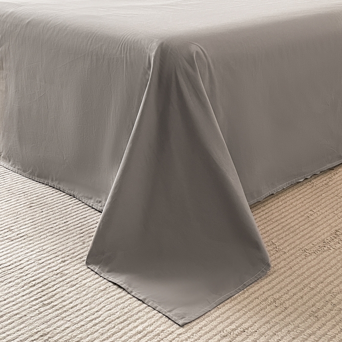 91家纺网 家纺一手货源 找家纺 恋人优选 2025新款条纹全棉纯棉水洗系列单被套 被套单件 素格-咖