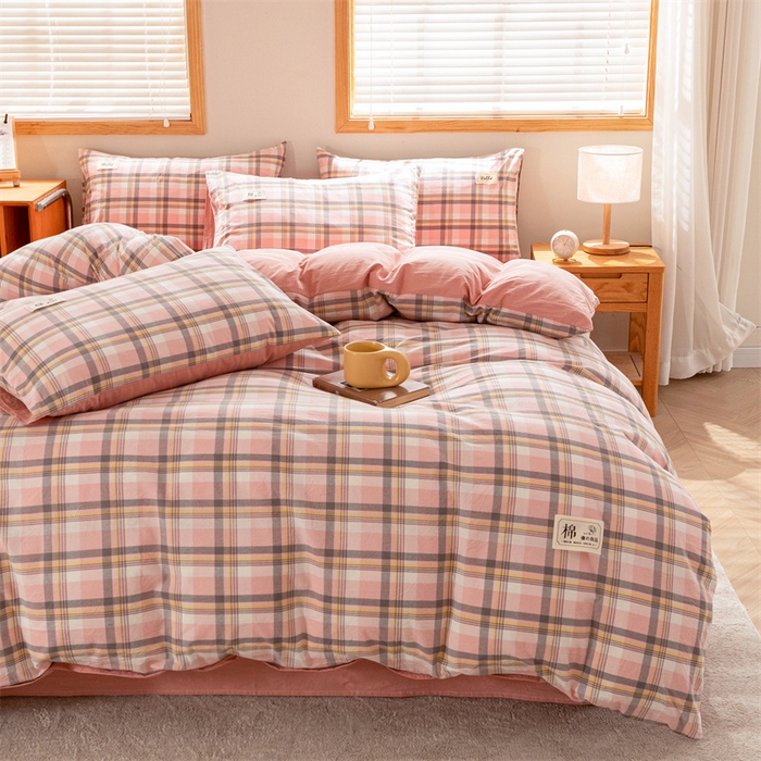 91家纺网 家纺一手货源 找家纺 恋人优选 2025新款A类全棉纯棉水洗棉系列(AB版)单被套 被套单件 莫妮粉+脏粉(AB版)