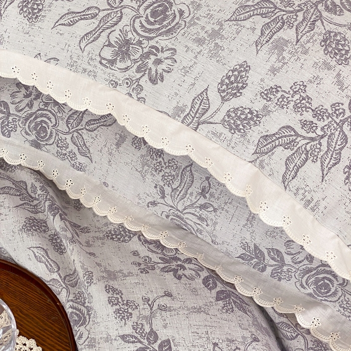 91家纺网 家纺一手货源 找家纺 （总）梦享生活家居2025新款色织全棉双层纱提花四件套