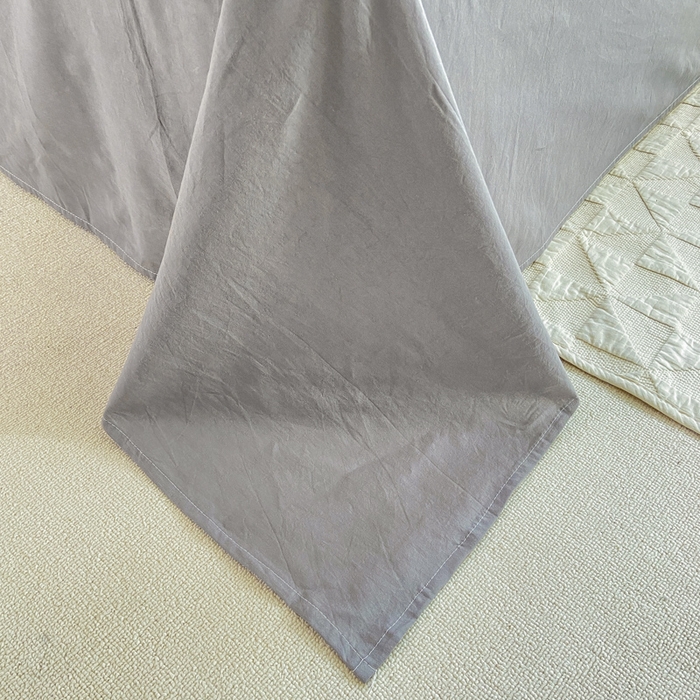 91家纺网 家纺一手货源 找家纺 恋人优选 2025新款A类全棉纯棉水洗棉系列(AB版)四件套 绿灰大格(AB版)