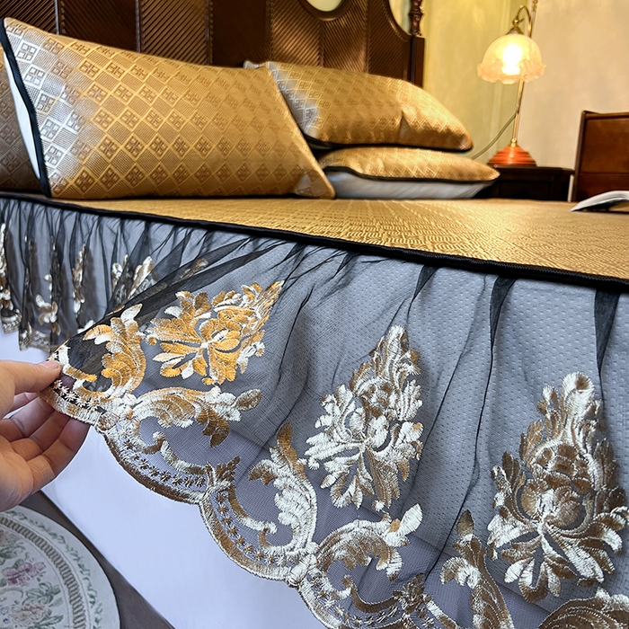 91家纺网 家纺一手货源 找家纺 2025新款藤席（床笠款）-夏日记忆系列 茶色