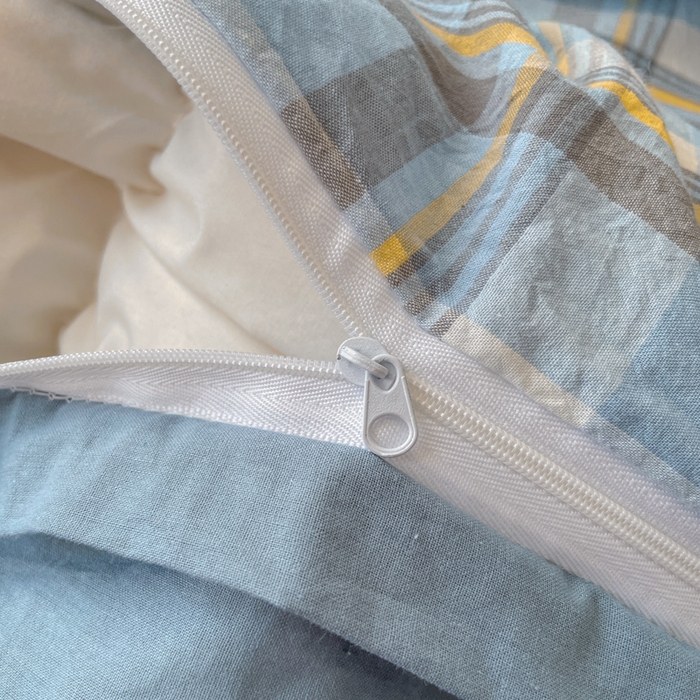 91家纺网 家纺一手货源 找家纺 恋人优选 2025新款A类全棉纯棉水洗棉系列(AB版)四件套 莫妮兰+浅兰(AB版)