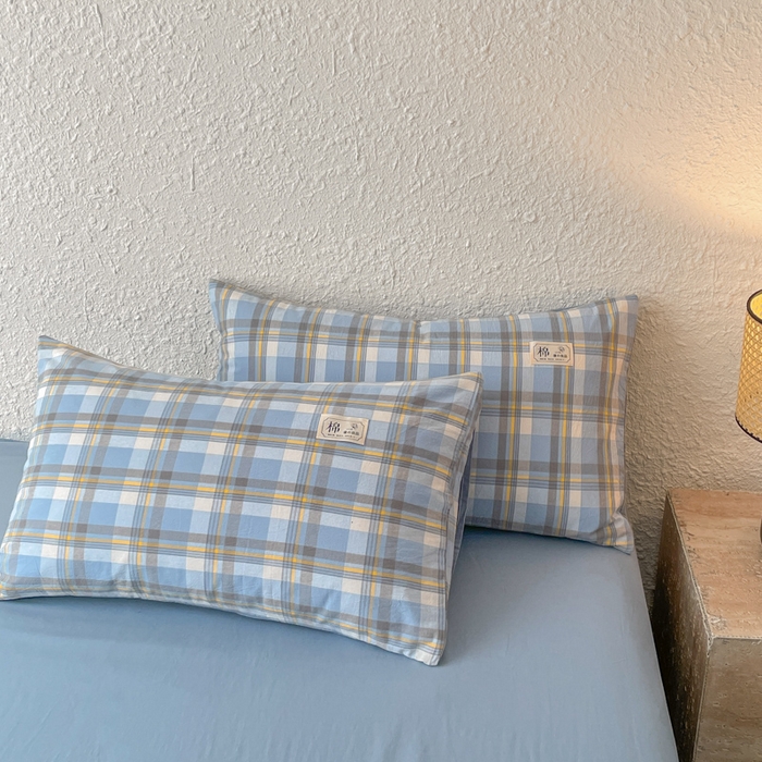 91家纺网 家纺一手货源 找家纺 恋人优选 2025新款A类全棉纯棉水洗棉系列(AB版)四件套 莫妮兰+浅兰(AB版)