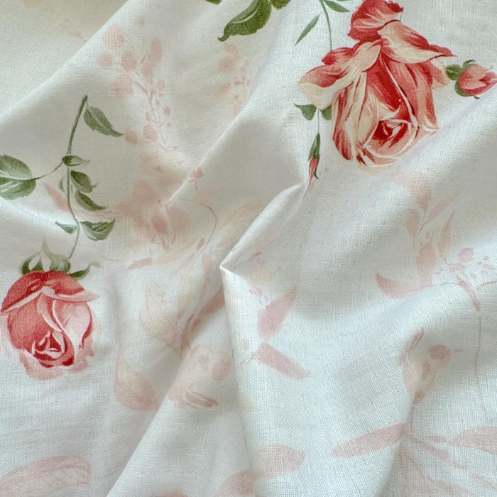 91家纺网 家纺一手货源 找家纺 恋佳居 2026新款A类全棉有氧双层纱印花毛巾绣贝壳边四件套 不止玫瑰