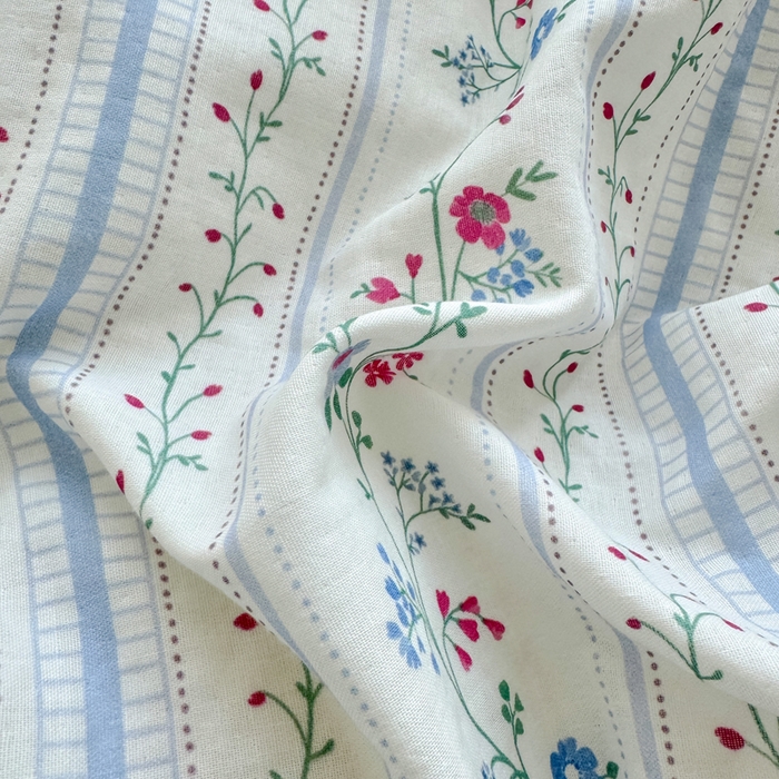 91家纺网 家纺一手货源 找家纺 恋佳居 2026新款A类全棉有氧双层纱印花毛巾绣贝壳边四件套 小岛游春