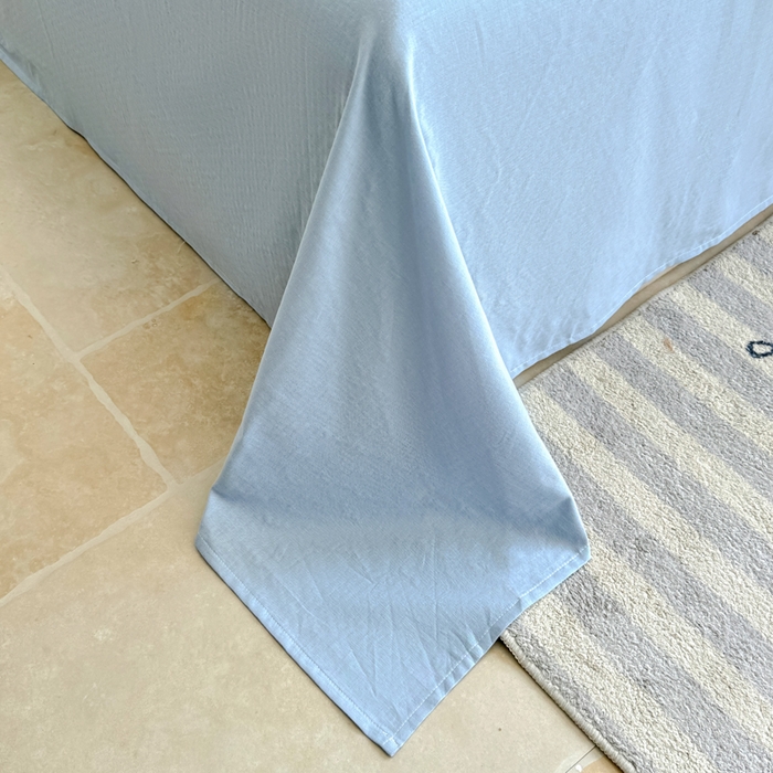 91家纺网 家纺一手货源 找家纺 恋佳居 2026新款A类全棉有氧双层纱印花毛巾绣贝壳边四件套 星光苏打