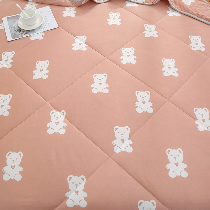 91家纺网 家纺一手货源 找家纺 贝兰仙奴 2025新款针织棉夏被 小白熊玉