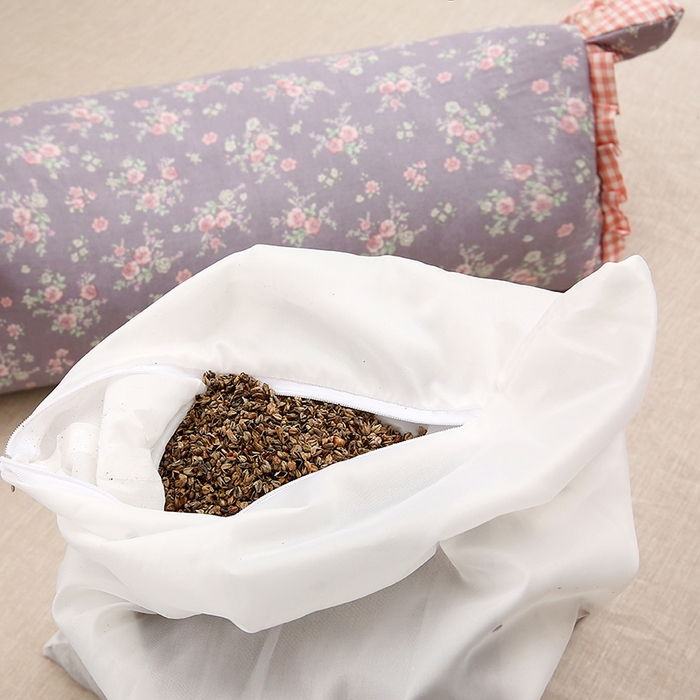 91家纺网 家纺一手货源 找家纺 （总）梦叶草 2025新款全棉双层纱萌兔荞麦枕芯护颈枕头50*16*16cm（±2cm）