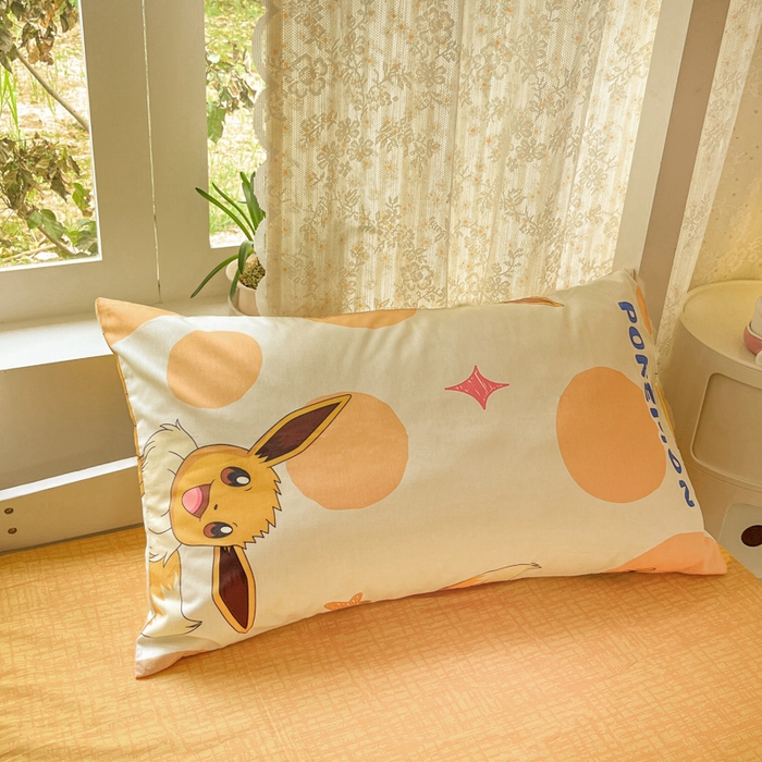 91家纺网 家纺一手货源 找家纺 金爱家 2025新款宝可梦正版授权纯棉卡通皮卡丘学生宿舍三件套四件套系列 棉宝可梦-泡泡伊布