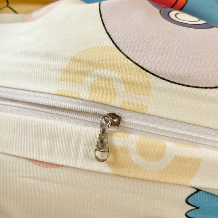 91家纺网 家纺一手货源 找家纺 金爱家 2025新款宝可梦正版授权纯棉卡通皮卡丘学生宿舍三件套四件套系列 棉宝可梦-欢快杰尼龟