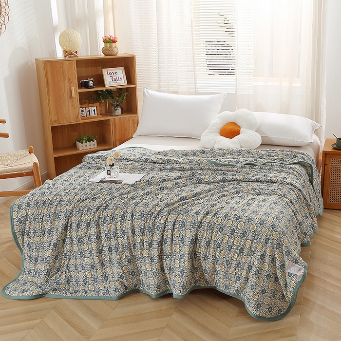 91家纺网 家纺一手货源 找家纺 贝兰仙奴 2025新款针织棉夏被 异域风情