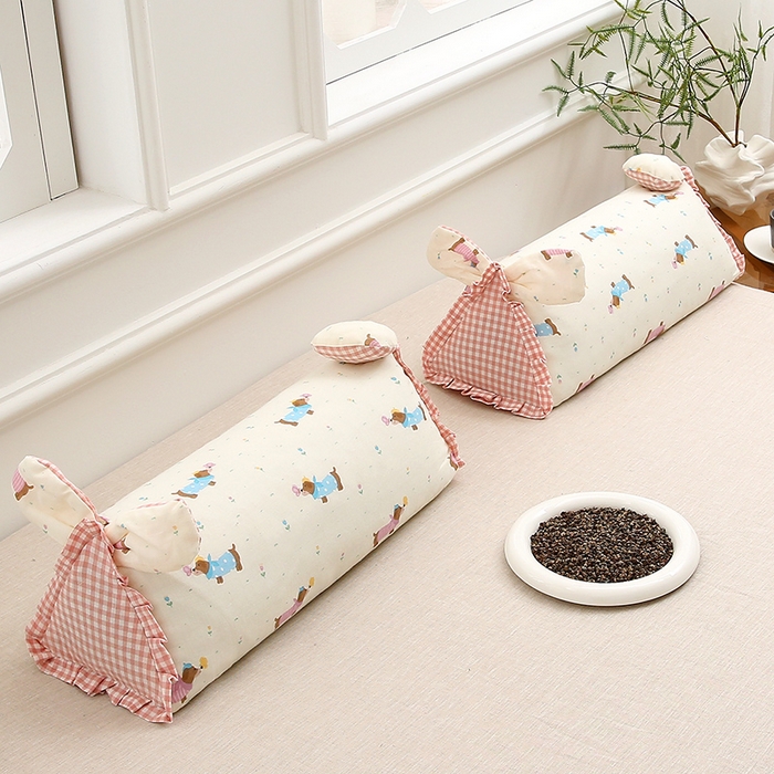 91家纺网 家纺一手货源 找家纺 梦叶草 2025新款全棉双层纱萌兔荞麦枕芯护颈枕头50*16*16cm（±2cm） 萌兔荞麦枕-汪汪小队