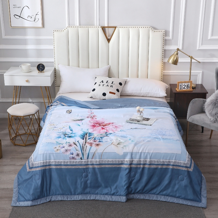 91家纺网 家纺一手货源 找家纺 （总）贝兰仙奴 2025新款水洗天丝大中国风版夏被