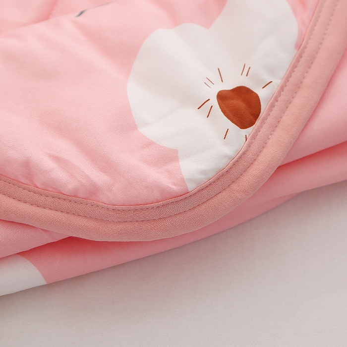 91家纺网 家纺一手货源 找家纺 贝兰仙奴 2025新款针织棉夏被 花与猫粉