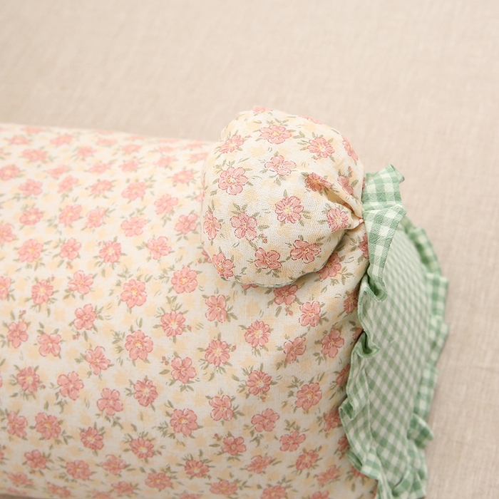 91家纺网 家纺一手货源 找家纺 梦叶草 2025新款全棉双层纱萌兔荞麦枕芯护颈枕头50*16*16cm（±2cm） 萌兔荞麦枕-粉色汐语