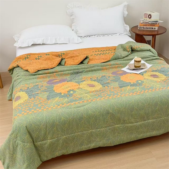 91家纺网 家纺一手货源 找家纺 （总）禧多家纺 2025新款双层纱夏被四件套