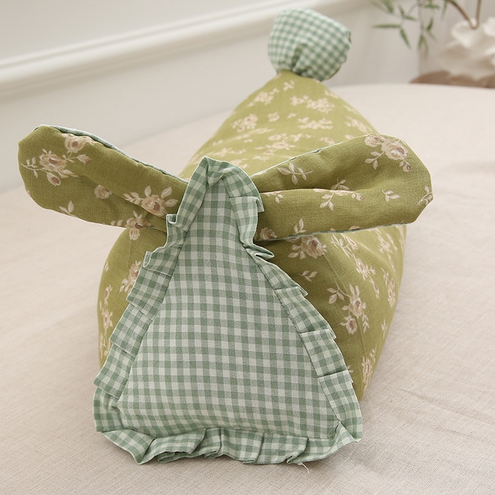 91家纺网 家纺一手货源 找家纺 梦叶草 2025新款全棉双层纱萌兔荞麦枕芯护颈枕头50*16*16cm（±2cm） 萌兔荞麦枕-青春时光