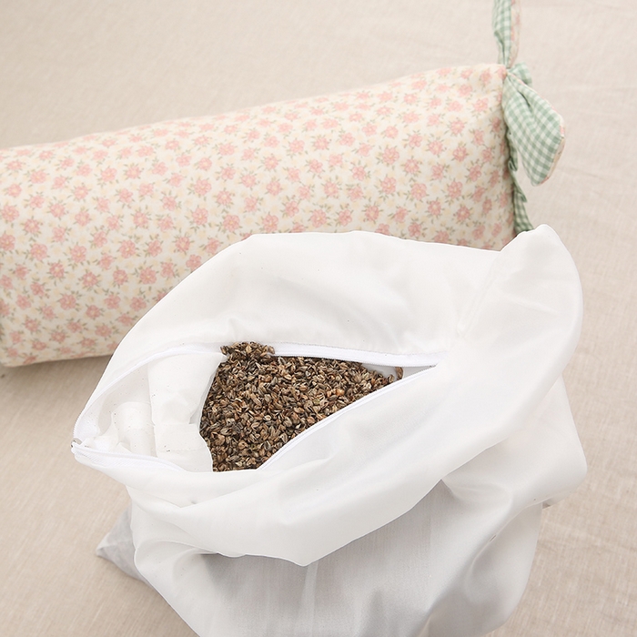 91家纺网 家纺一手货源 找家纺 梦叶草 2025新款全棉双层纱萌兔荞麦枕芯护颈枕头50*16*16cm（±2cm） 萌兔荞麦枕-粉色汐语