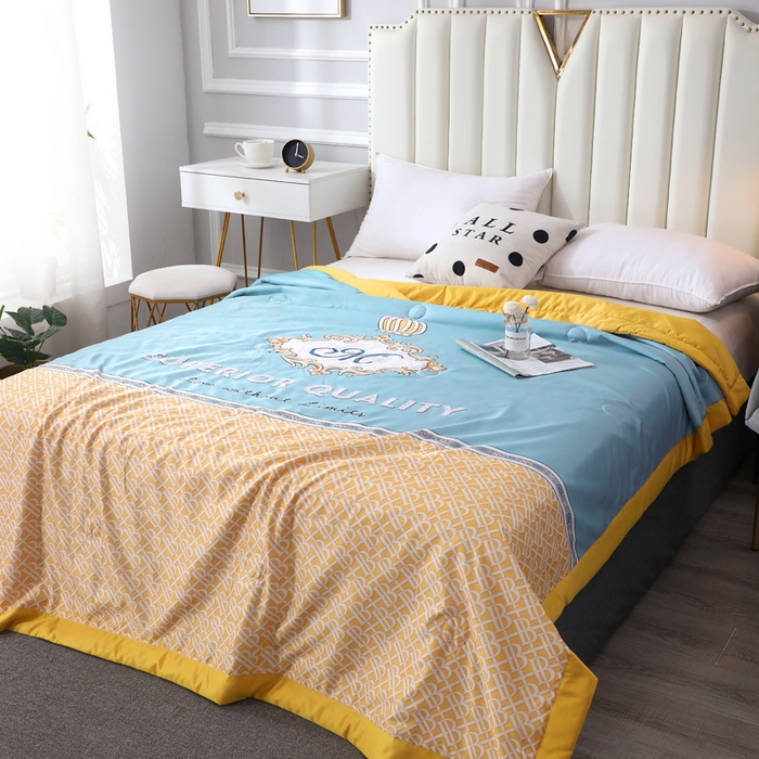 91家纺网 家纺一手货源 找家纺 贝兰仙奴 2025新款水洗天丝大中国风版夏被 皇冠