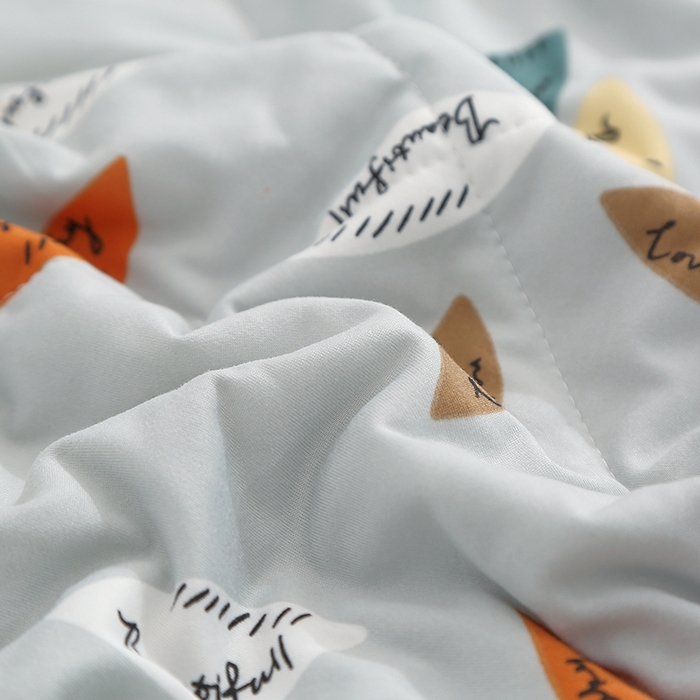 91家纺网 家纺一手货源 找家纺 贝兰仙奴 2025新款针织棉夏被 羽叶