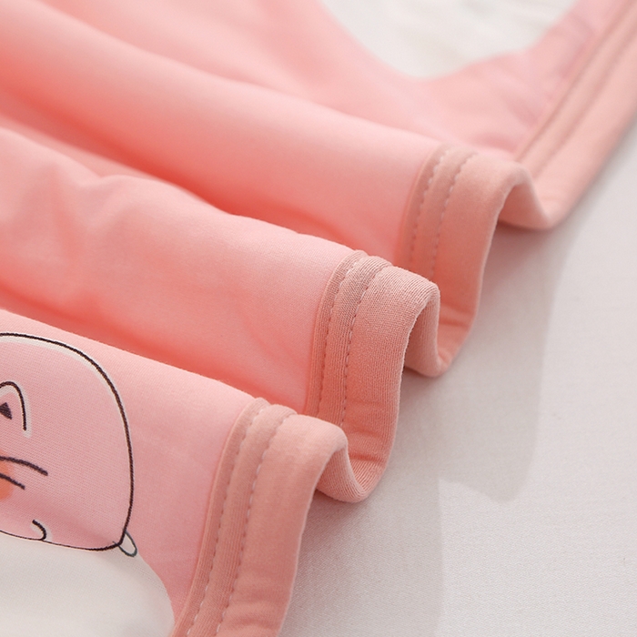 91家纺网 家纺一手货源 找家纺 贝兰仙奴 2025新款针织棉夏被 花与猫粉