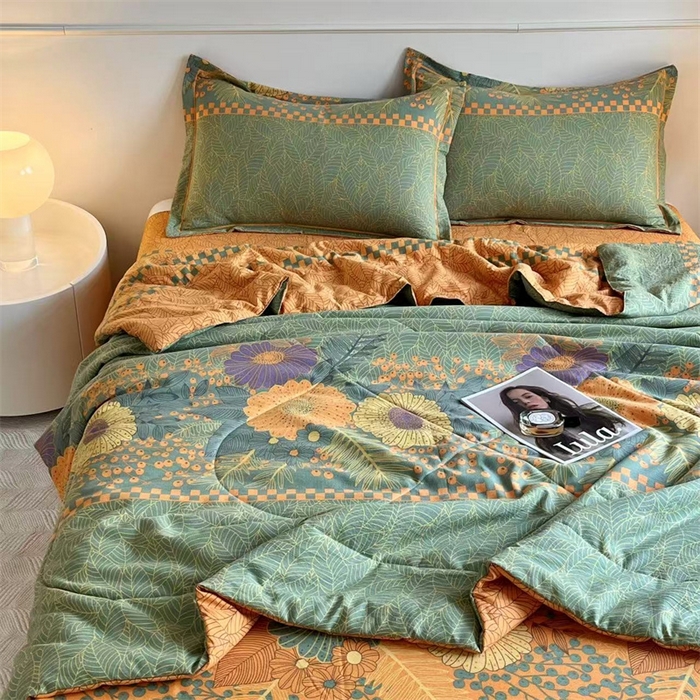 91家纺网 家纺一手货源 找家纺 （总）禧多家纺 2025新款双层纱夏被四件套