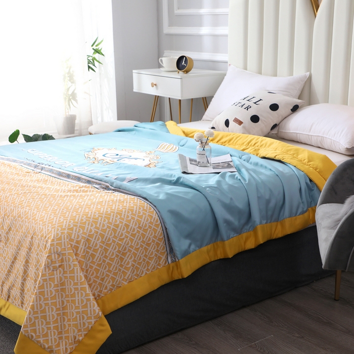 91家纺网 家纺一手货源 找家纺 贝兰仙奴 2025新款水洗天丝大中国风版夏被 皇冠