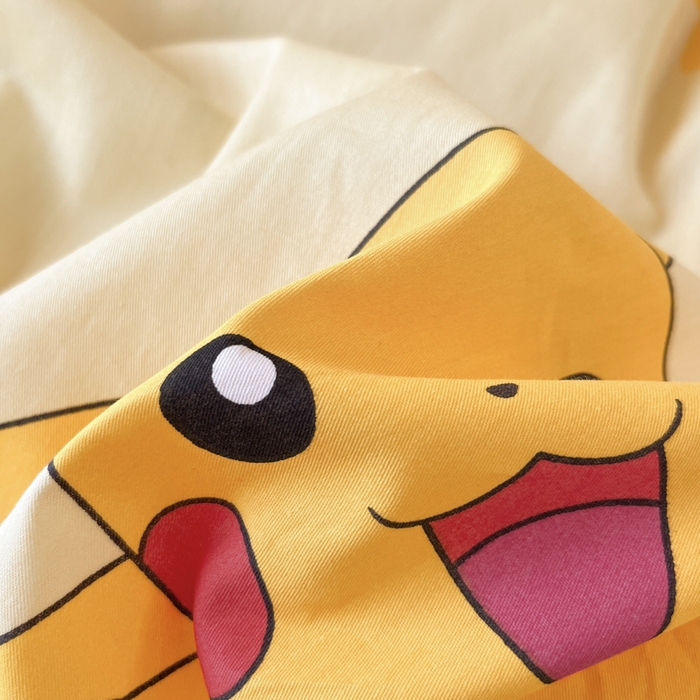 91家纺网 家纺一手货源 找家纺 金爱家 2025新款宝可梦正版授权纯棉卡通皮卡丘学生宿舍三件套四件套系列 棉宝可梦-宝贝比卡丘