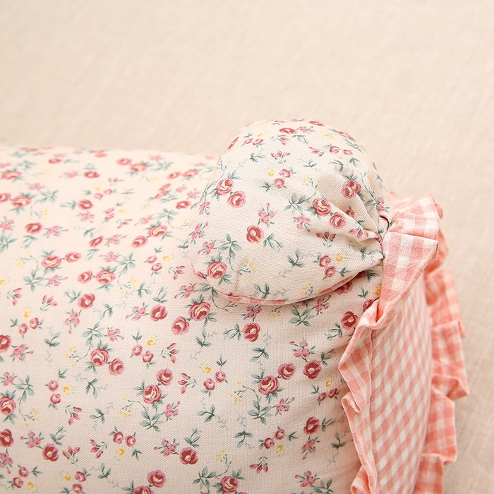 91家纺网 家纺一手货源 找家纺 梦叶草 2025新款全棉双层纱萌兔荞麦枕芯护颈枕头50*16*16cm（±2cm） 萌兔荞麦枕-繁花似锦