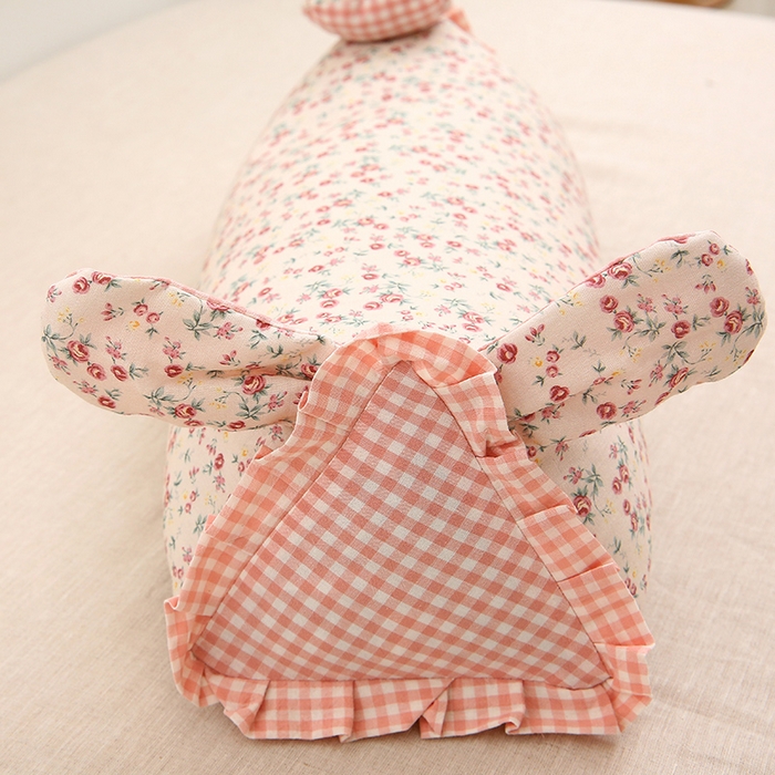 91家纺网 家纺一手货源 找家纺 梦叶草 2025新款全棉双层纱萌兔荞麦枕芯护颈枕头50*16*16cm（±2cm） 萌兔荞麦枕-繁花似锦