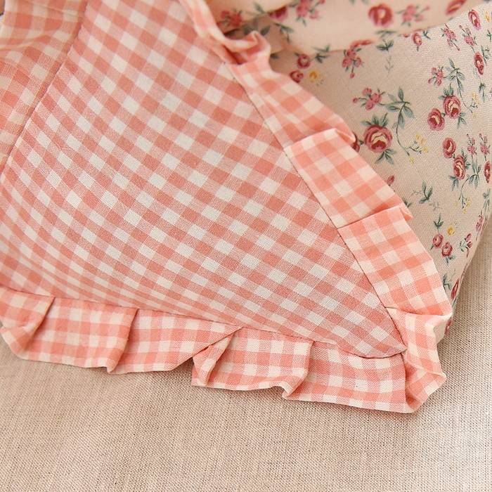 91家纺网 家纺一手货源 找家纺 梦叶草 2025新款全棉双层纱萌兔荞麦枕芯护颈枕头50*16*16cm（±2cm） 萌兔荞麦枕-繁花似锦