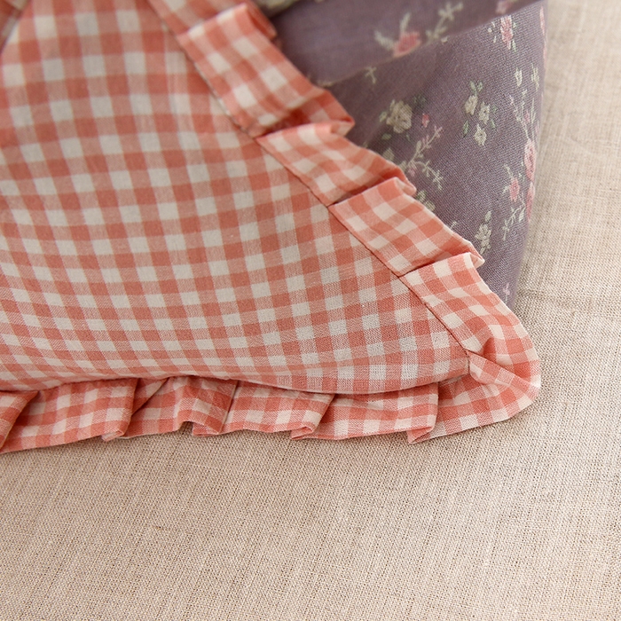 91家纺网 家纺一手货源 找家纺 梦叶草 2025新款全棉双层纱萌兔荞麦枕芯护颈枕头50*16*16cm（±2cm） 萌兔荞麦枕-紫色如梦