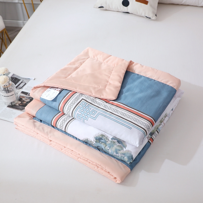 91家纺网 家纺一手货源 找家纺 贝兰仙奴 2025新款水洗天丝大中国风版夏被 梦回江南