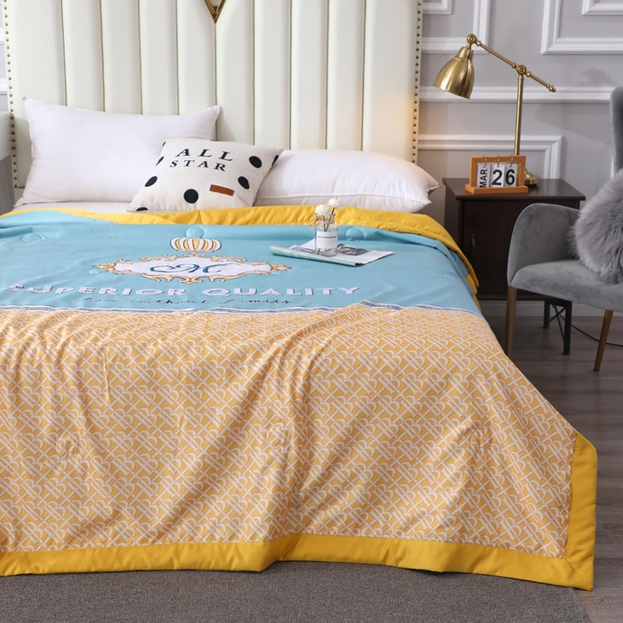 91家纺网 家纺一手货源 找家纺 贝兰仙奴 2025新款水洗天丝大中国风版夏被 皇冠