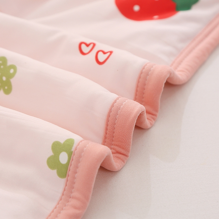 91家纺网 家纺一手货源 找家纺 贝兰仙奴 2025新款针织棉夏被 草莓粉