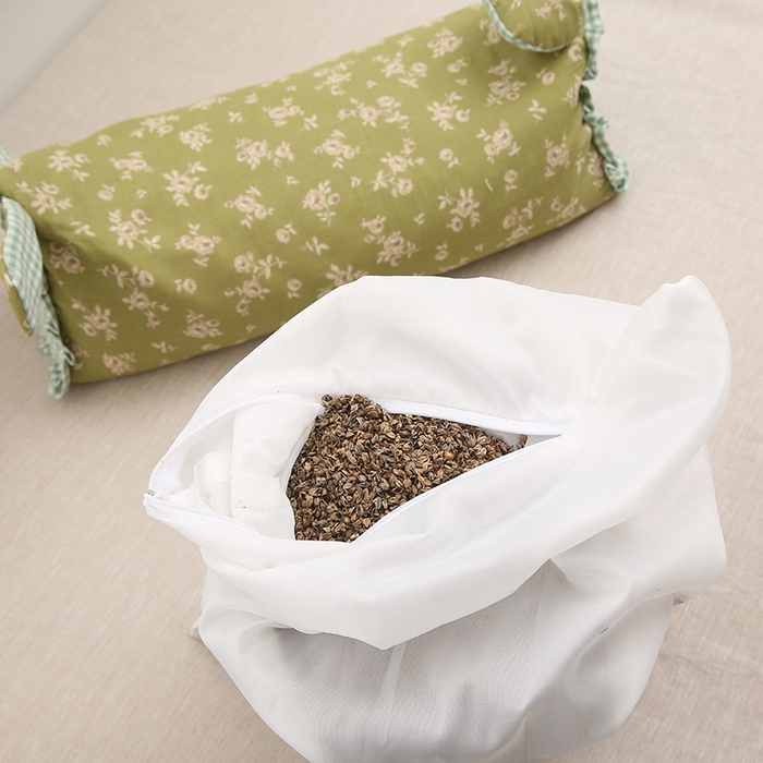 91家纺网 家纺一手货源 找家纺 梦叶草 2025新款全棉双层纱萌兔荞麦枕芯护颈枕头50*16*16cm（±2cm） 萌兔荞麦枕-青春时光