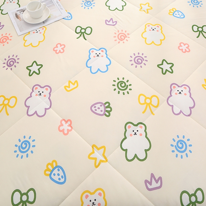 91家纺网 家纺一手货源 找家纺 贝兰仙奴 2025新款针织棉夏被 小米熊