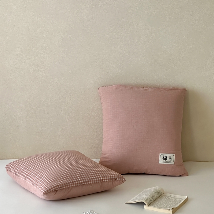 91家纺网 家纺一手货源 找家纺 多米家居 2025新款全棉水洗棉抱枕被 岛屿-红