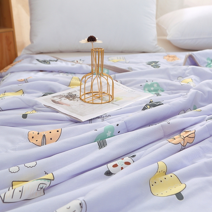 91家纺网 家纺一手货源 找家纺 贝兰仙奴 2025新款针织棉夏被 森林物语