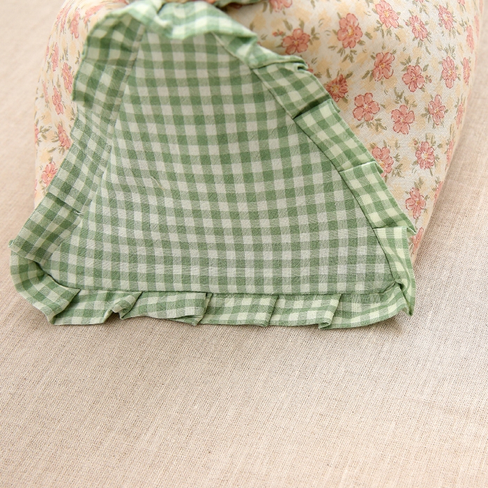 91家纺网 家纺一手货源 找家纺 梦叶草 2025新款全棉双层纱萌兔荞麦枕芯护颈枕头50*16*16cm（±2cm） 萌兔荞麦枕-粉色汐语