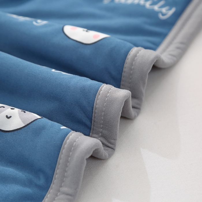 91家纺网 家纺一手货源 找家纺 贝兰仙奴 2025新款针织棉夏被 蓝兔熊