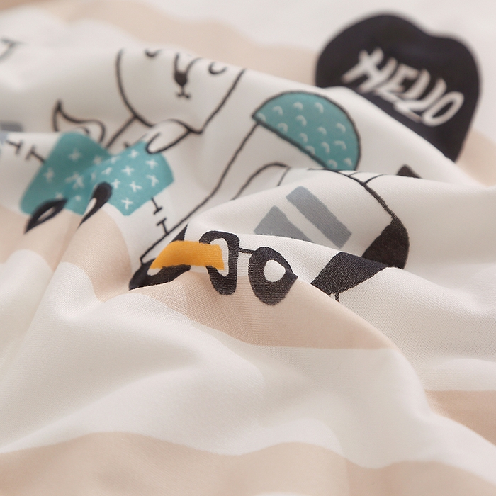 91家纺网 家纺一手货源 找家纺 贝兰仙奴 2025新款针织棉夏被 动物火车