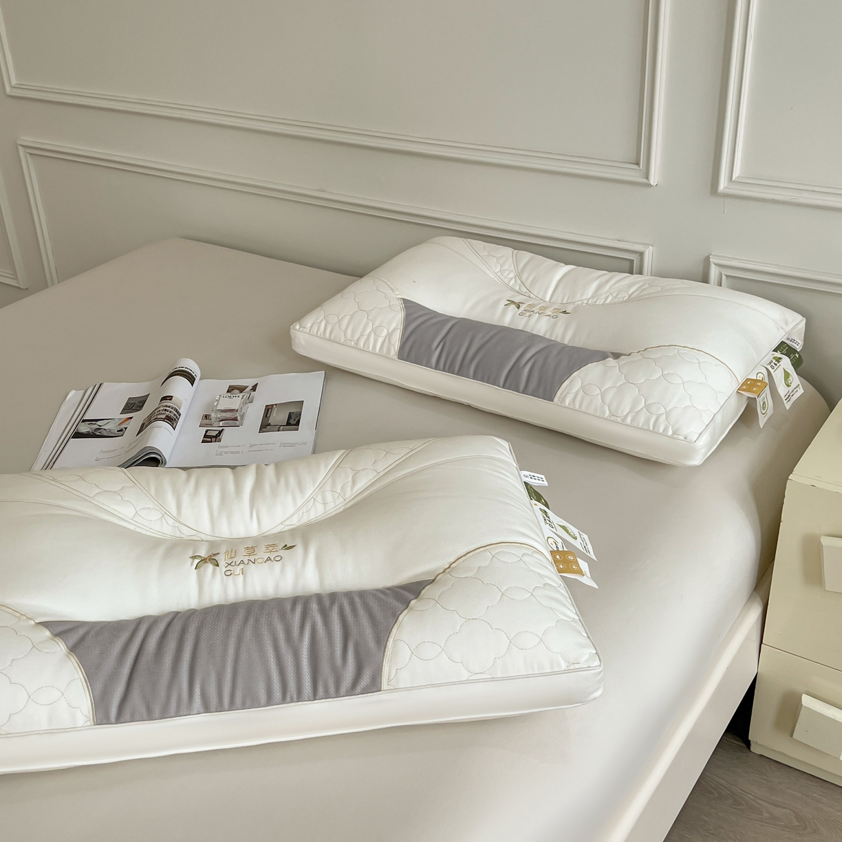 91家纺网 家纺一手货源 找家纺 （总）珍贝家纺 2025新款亲肤舒适仙草萃 枕头枕芯