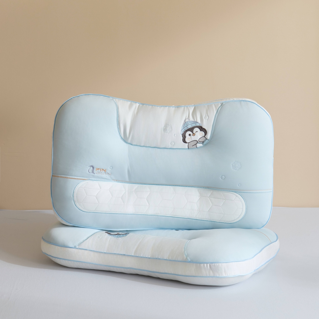 91家纺网 家纺一手货源 找家纺 珍贝家纺 2025新款儿童卡通企鹅枕 枕头枕芯 大企鹅 通用/对