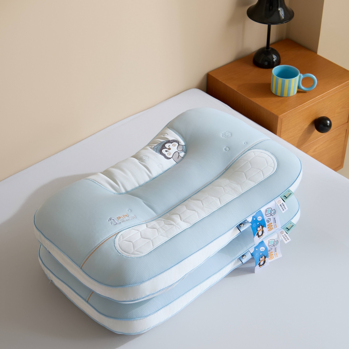 91家纺网 家纺一手货源 找家纺 珍贝家纺 2025新款儿童卡通企鹅枕 枕头枕芯 大企鹅 通用/只