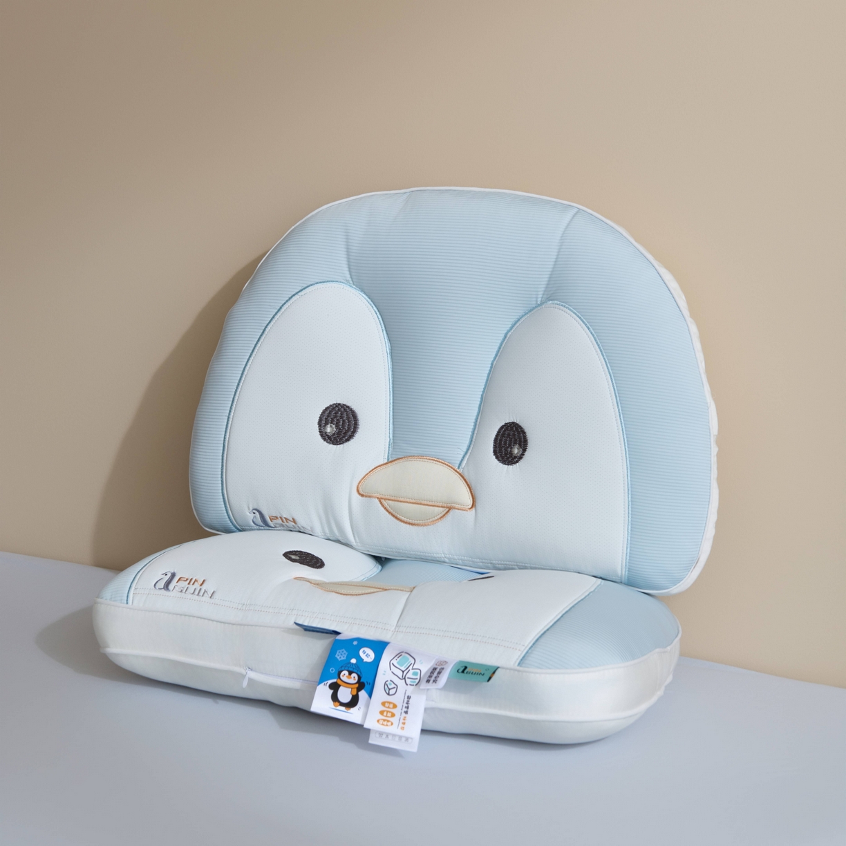 91家纺网 家纺一手货源 找家纺 （总）珍贝家纺 2025新款儿童卡通企鹅枕 枕头枕芯