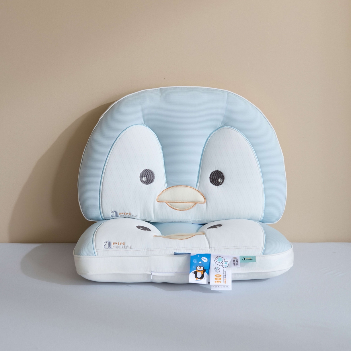 91家纺网 家纺一手货源 找家纺 （总）珍贝家纺 2025新款儿童卡通企鹅枕 枕头枕芯