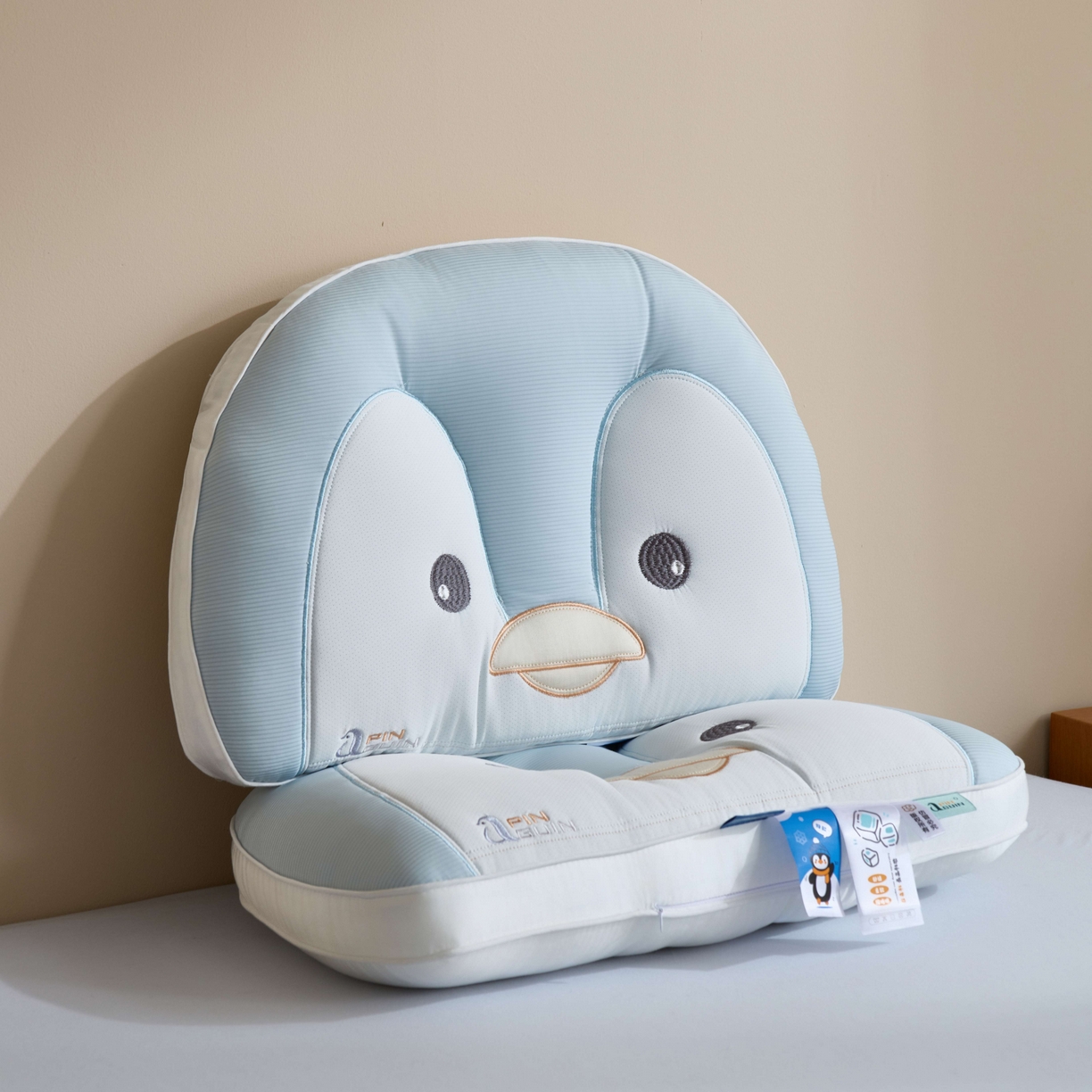 91家纺网 家纺一手货源 找家纺 珍贝家纺 2025新款儿童卡通企鹅枕 枕头枕芯 小企鹅 通用/对