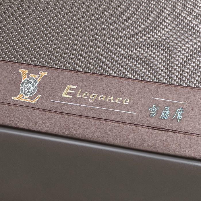 91家纺网 家纺一手货源 找家纺 苏迪网销供货 2025新款高端PE藤席冰丝三明治凉席霸王藤席 PE雪藤席-灰